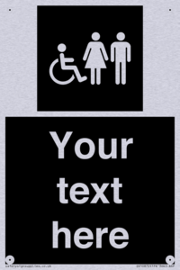 Custom information: black panel disabled female and male